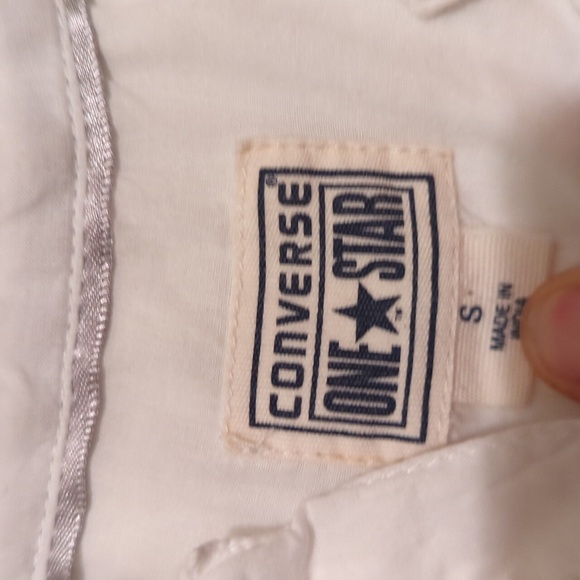 Converse One Star white sheer blouse size small - Picture 7 of 8